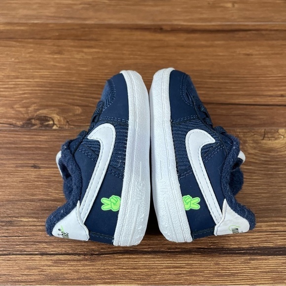 Nike Air Force 1 Blue Crib Booties Size 4C Shoes - Picture 2 of 9